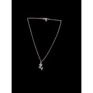Faux gold flower necklace